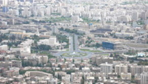 Omayad-Platz in Damaskus fast leer, 22. April 2011