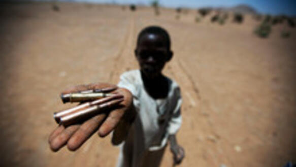 Ein Kind in Rounyn, Nord-Darfur, 27. März 2011