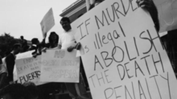 Demonstration gegen die Todesstrafe in Boston, USA