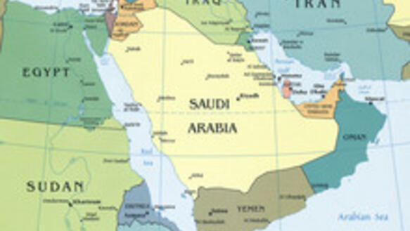 Lage von Saudi-Arabien und dem Sudan