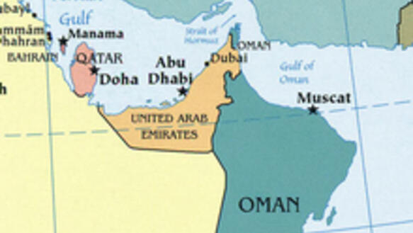 Karte Vereinigte Arabische Emirate
