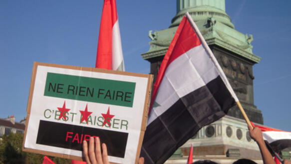 Solidaritätskundgebung für Syrien in Frankreich