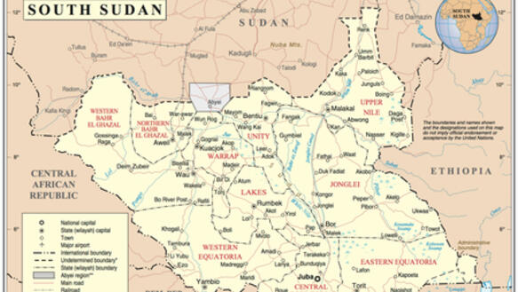 Landkarte Südsudan