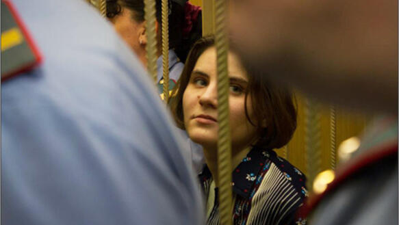 Pussy Riot-Mitglied Ekaterina Samutsevich im Moskauer Gericht am 20 Juni 2012