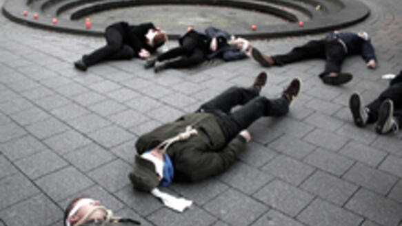 Aktion zum Tag gegen die Todesstrafe am 10.10.2012, Bonn