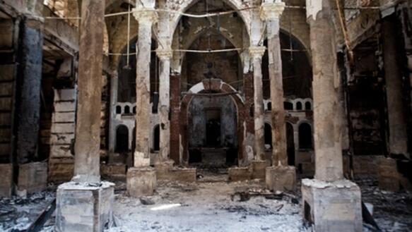 Zerstörte koptische Kirche in Ägypten