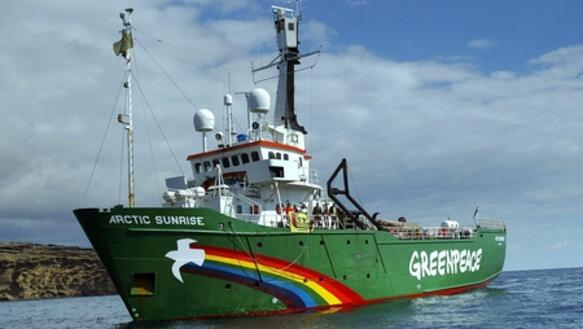 Das Greenpeace-Schiff "Arctic Sunrise"