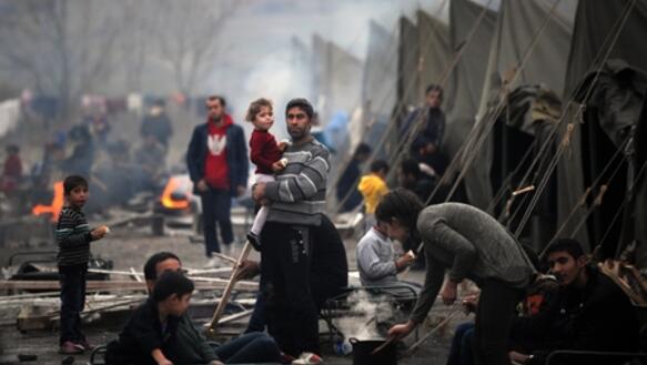 Ein Flüchtlingscamp nahe der türkischen Grenze in Harmanli