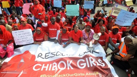 Protest am 6.5.2014 in Nigerias Hauptstadt Abuja gegen die Entführung von mehr als 240 Schülerinnen durch Boko Haram