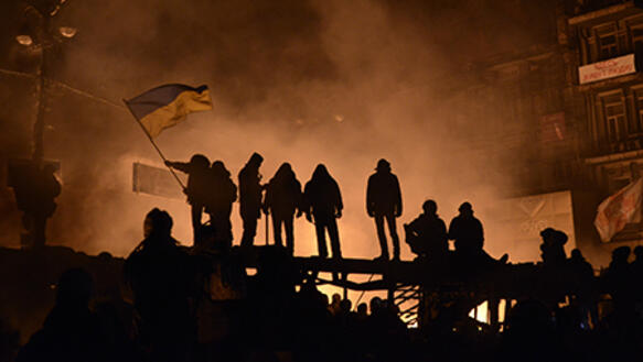 Proteste auf dem Maidan im Januar 2014