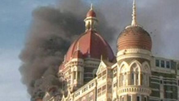 Brennendes Taj Mahal Hotel, Mumbai, 27. November 2008 