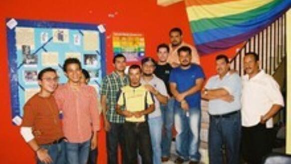 Vertreter der LGBT-Organisationen Colectivo Violeta and Asociación Kukulcan