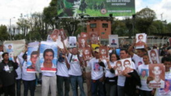 MOVICE-Demonstration in Nordkolumbien, 2009.
