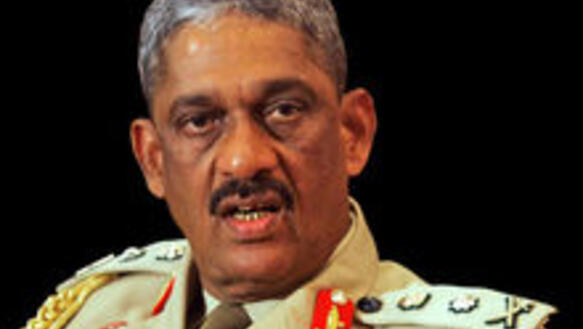 General Sarath Fonseka als Chef des Verteidigungsstabes