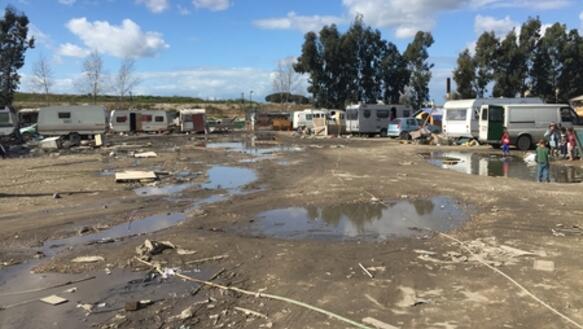 Roma-Camp in der Nähe von Neapel im Februar 2016