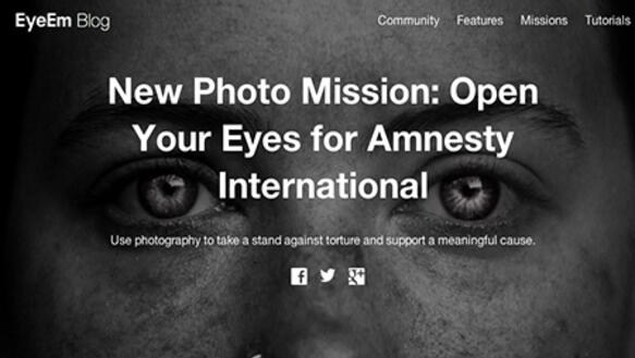 Die Fotoplattform EyeEm unterstützt die Kampagne "Stop Folter" mit einem Foto-Wettbewerb.