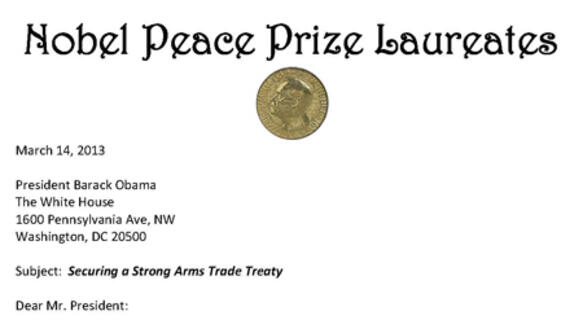 Offener Brief von 18 Friedensnobelpreisträgern an US-Präsident Obama