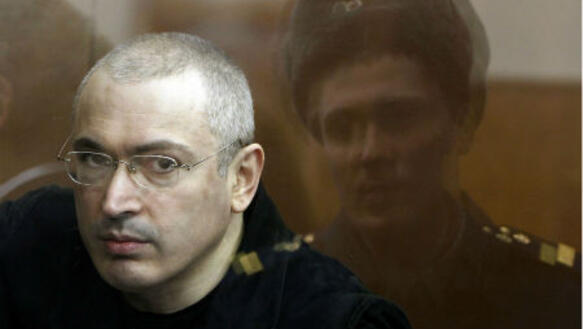 Michail Chodorkowski beim Prozess in Moskau am 05. April 2010