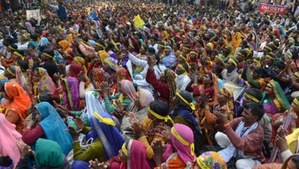Dalit-Frauen protestieren in Indien