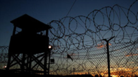 Reaktion der USA auf die Terroranschläge: Camp X-Ray, Guantánamo im Januar 2002