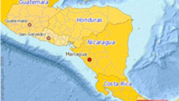 Eine Karte von Honduras