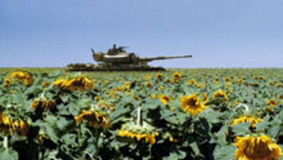 Auf der Suche nach Verstecken des Feindes. Szene aus "Lebanon"