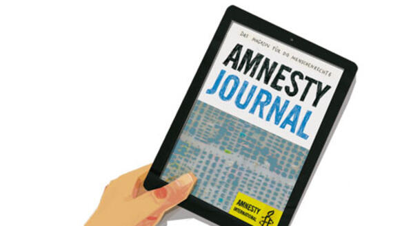 Das Amnesty Journal auf dem Tablet lesen