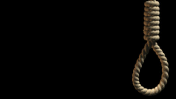 Strang auf schwarzem Hintergrund